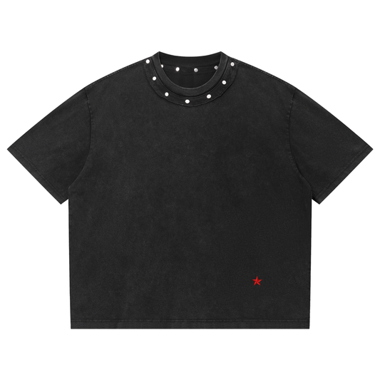 MISKIN. Washed Boxy Studded T-Shirt