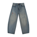 MISKIN. Distressed Barrel Leg Jeans