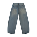 MISKIN. Distressed Barrel Leg Jeans
